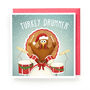 Turkey Drummer Funny Pun Christmas Card Drums Music, thumbnail 1 of 4
