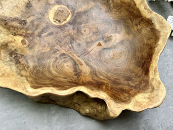 40cm Handmade Wooden Root Bowl – Balinese Gamal Wood, 7 of 12