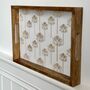 Wood Serving Tray With Handle, Cream And Gold India Print, thumbnail 5 of 7