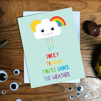 Get Well Soon 'Under The Weather' Card, 2 of 2