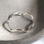 Sterling Silver Ripple Wave Ring, thumbnail 4 of 9