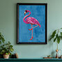 Custom Flamingo Wearing Heels Personalised Art Print, thumbnail 3 of 5