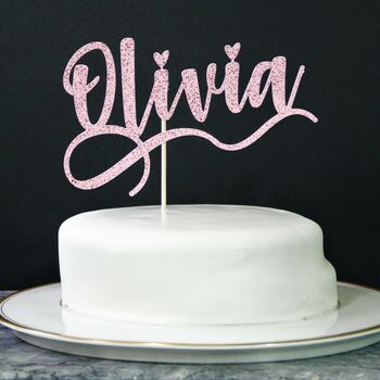 Personalised Glitter Cake Topper, 2 of 5