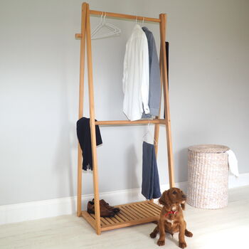Double Clothes Rail Wooden, 3 of 4