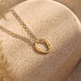 Organic Personalised Initial Hoop Necklace In Silver Or Gold, thumbnail 6 of 8