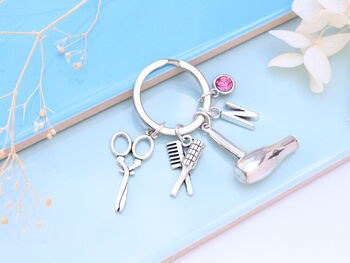 Personalised Hairdresser Keyring Hair Stylist Gift, 2 of 9