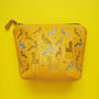 Animal Embroidered Lambs Leather Zipped Make Up Bag, thumbnail 3 of 7