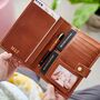 Personalised Luxury Leather Travel Wallet With Optional Photo Card And Plane, thumbnail 5 of 7