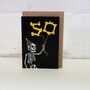 50th Balloon Skeleton Gothic Birthday Card, thumbnail 4 of 8