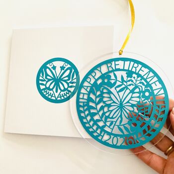 Happy Retirement Sun Catcher, 12 of 12