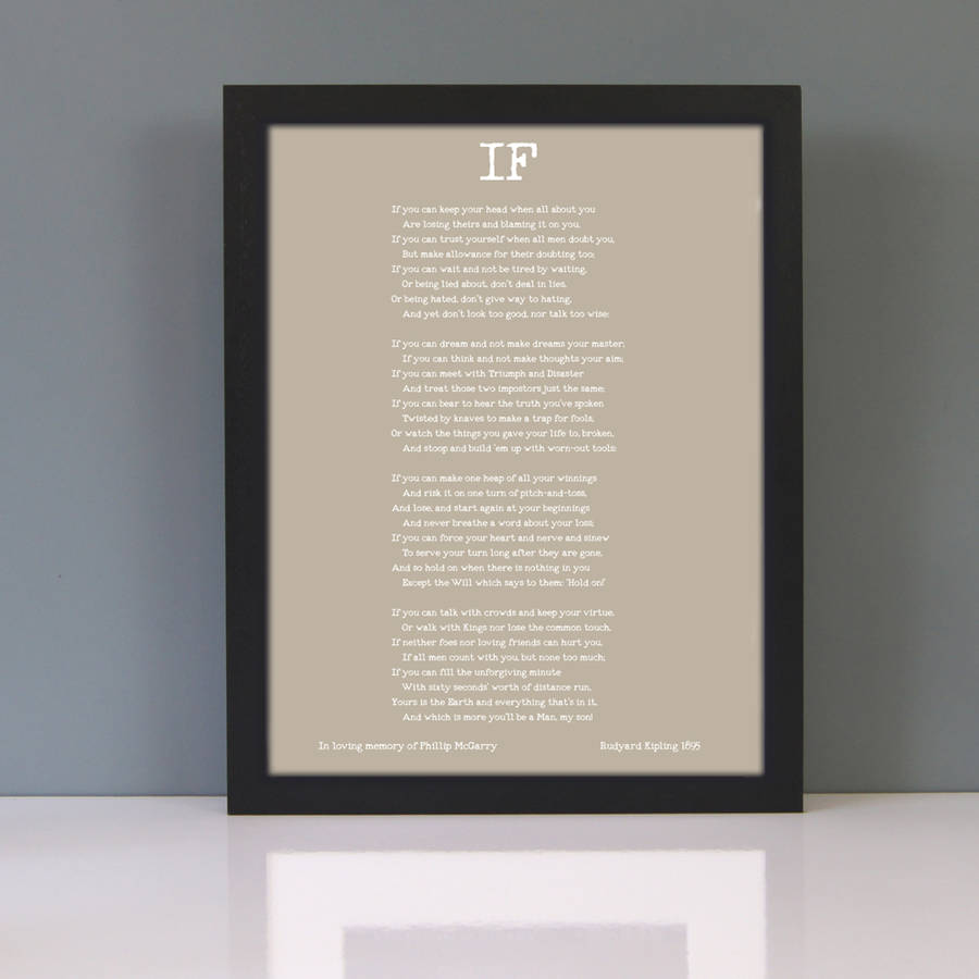 personalised if poem print by parkins interiors | notonthehighstreet.com