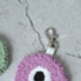 Evil Eye Punch Needle Keychain And Bag Tag, thumbnail 4 of 7