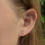 9ct Gold And Diamond Handmade Studs, thumbnail 3 of 8