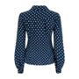 Poppy Blouse In Navy Polka Vintage 1940s Style, thumbnail 2 of 3