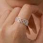 Sterling Silver Lace Filigree Band Ring, thumbnail 1 of 12