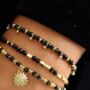 Raven Black Spinel Stretch Bracelet Or Stack, thumbnail 4 of 5