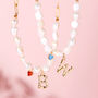 Birthstone And Personalised Initial Pearl Necklace, thumbnail 2 of 10