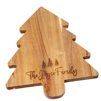 Personalised Family Christmas Tree Serving Board, 4 of 5