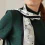 'Fashion Hounds' Dalmatian Print Skinny Silk Scarf, thumbnail 1 of 5