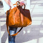 Personalised Leather Cortes Compact Weekender Holdall, thumbnail 1 of 10
