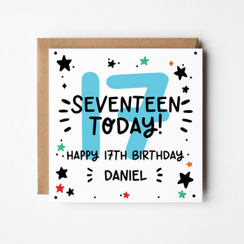 Ages 10 To 18 Blue Birthday Card, 7 of 9