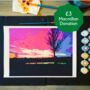 Sunset Tree Painting By Numbers Kit, thumbnail 2 of 5