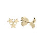18ct Gold Plated Star Trio Stud Earrings, thumbnail 2 of 6