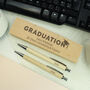 Personalised Graduation Gift – Wooden Pen And Pencil Box Set, thumbnail 3 of 6