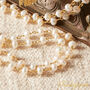 White Pearl Gold And Silver Tassel Charm Necklace, thumbnail 9 of 11