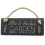 Personalised Garden Slate Hanging Sign, thumbnail 4 of 5