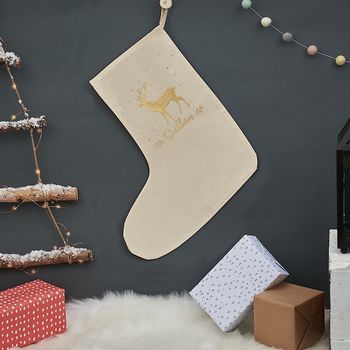 Personalised Christmas Reindeer Stocking, 2 of 5