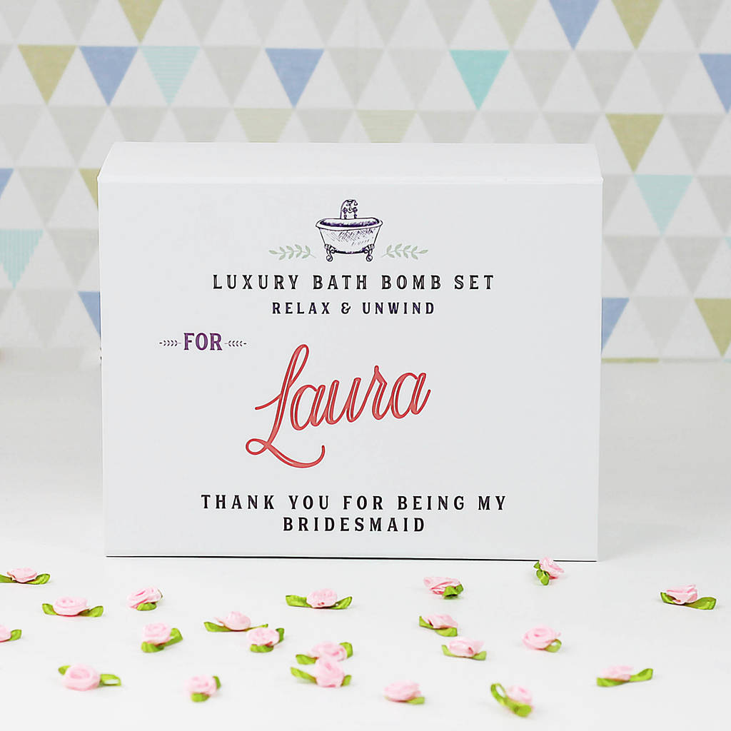 Personalised Bridesmaid Thank You Gift Set By Lou Brown Designs