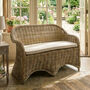 Curved Wicker Indoor Bench, thumbnail 2 of 3