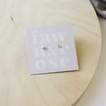 Sterling Silver Zero Waste Pebble Studs, 4 of 4