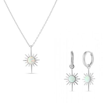 White Opal Northernstar Sterling Silver Set, 10 of 11