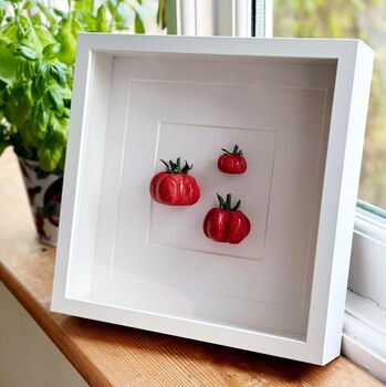 Kitchen Ceramic Wall Art: Three Red Tomatoes, 5 of 6