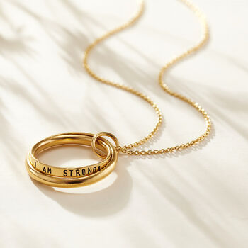Personalised Double Secret Script Ring Necklace, 4 of 12