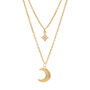 Harper Moon And Star Charm Necklace, thumbnail 2 of 10