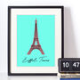 Eiffel Tower Illustration Print, thumbnail 1 of 3