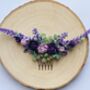 Shades Of Purple Flower Hair Comb, thumbnail 4 of 6