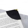 Handmade Personalised Leather Curved Corner Bookmark, thumbnail 2 of 9