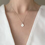 Sterling Silver Personalised Initial Disc Necklace, thumbnail 4 of 9