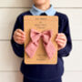 Personalised Thankyou Teacher Bow Card, thumbnail 3 of 3