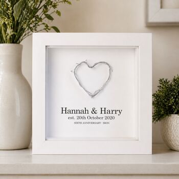 Personalised 6th Anniversary Gift Handmade Iron Heart, 4 of 12