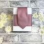 Desert Rose Woven Wedding Tie Set, thumbnail 5 of 6
