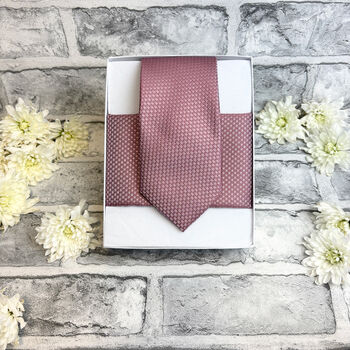 Desert Rose Woven Wedding Tie Set, 5 of 6