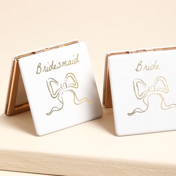 Wedding Bridal Bow Compact Mirror, 3 of 3