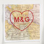 Personalised Embroidered Heart Map Picture, thumbnail 6 of 6