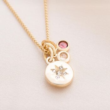 Crystal Star And Birthstone Personalised Necklace, 4 of 12