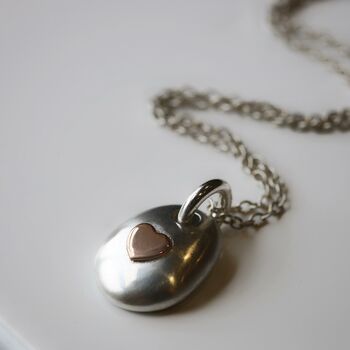 Silver Pebble Ashes Necklace, 2 of 10